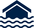 outline of house under water